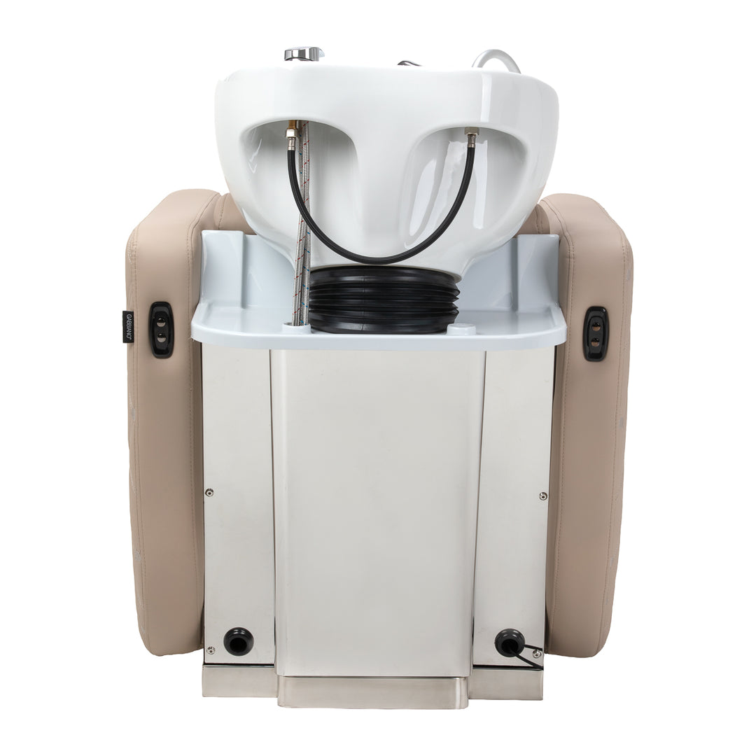 Lavacabezas Gabbiano Ines con Masaje y Reposapiés Eléctrico Beige - imagen 8