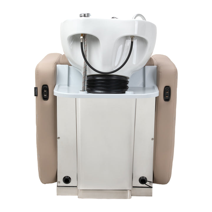 Lavacabezas Gabbiano Ines con Masaje y Reposapiés Eléctrico Beige - imagen 8