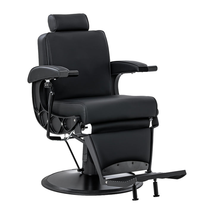 Sillón de Barberia Gabbiano Continental con Masaje Negro