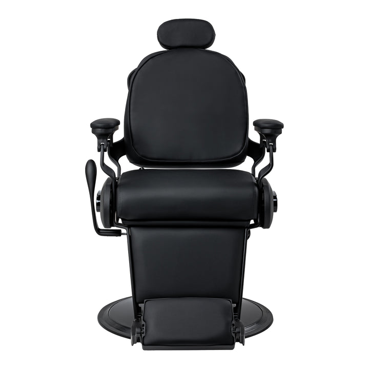 Sillón de Barberia Gabbiano Francesco con Masaje Negro-Negro - imagen 2