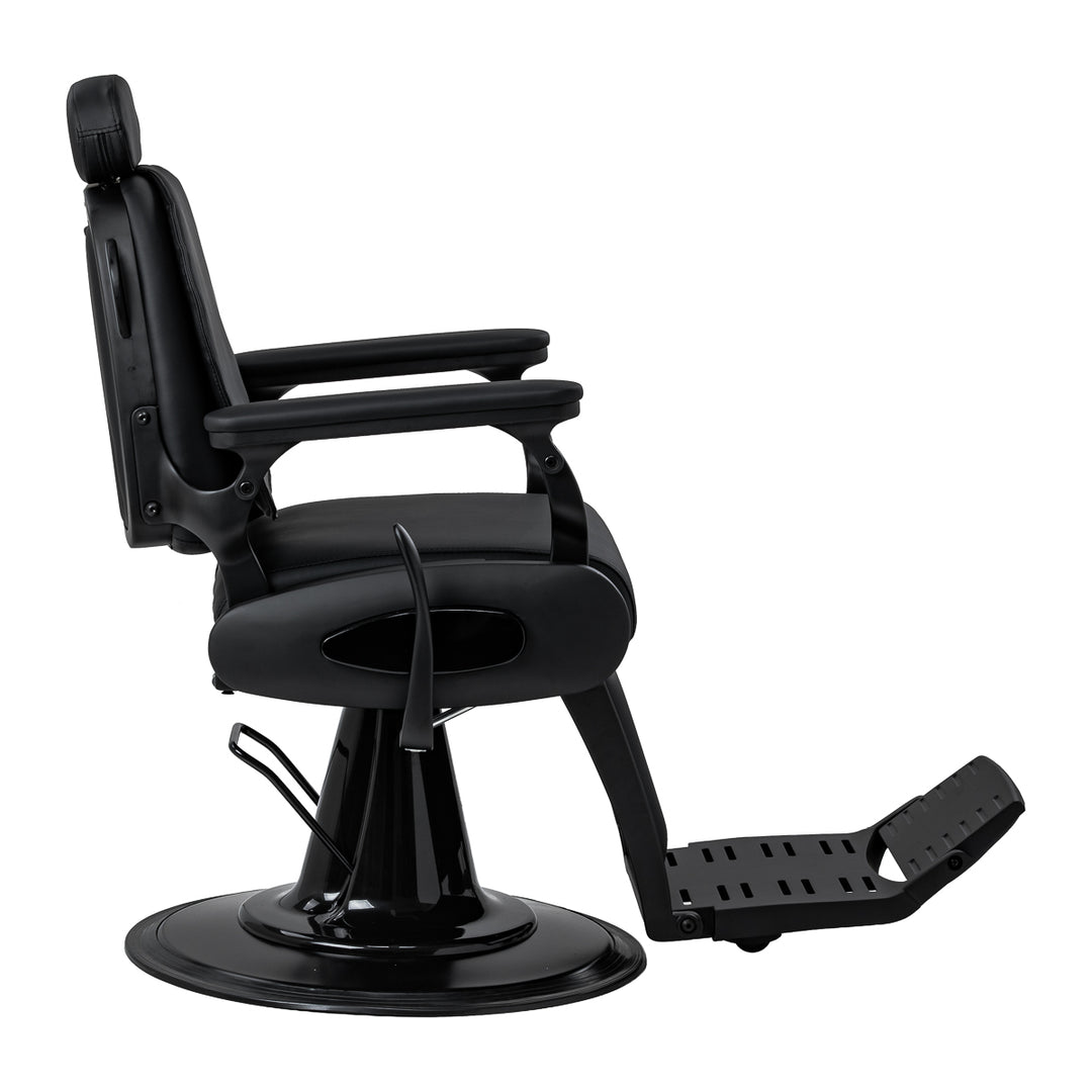 Sillón de Barberia Gabbiano Francesco con Masaje Negro-Negro - imagen 4