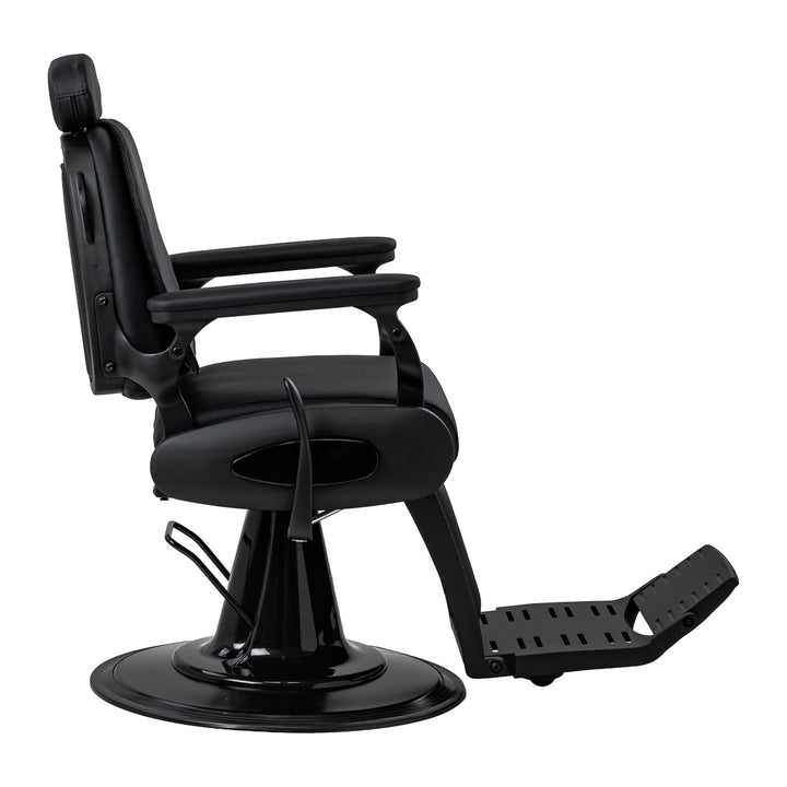 Sillón de Barberia Gabbiano Francesco con Masaje Negro-Negro - imagen 4