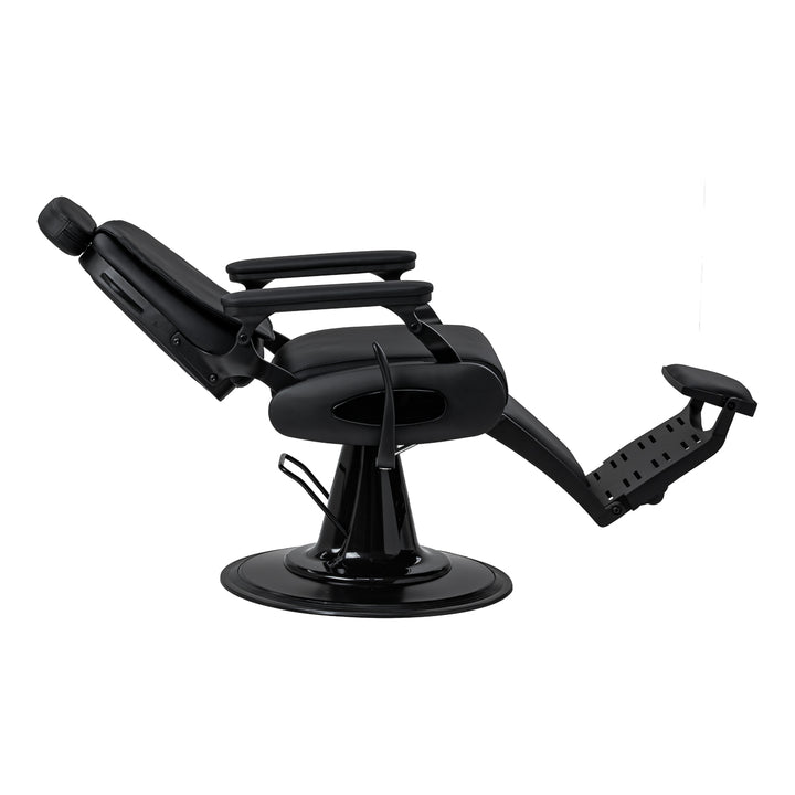 Sillón de Barberia Gabbiano Francesco con Masaje Negro-Negro - imagen 5