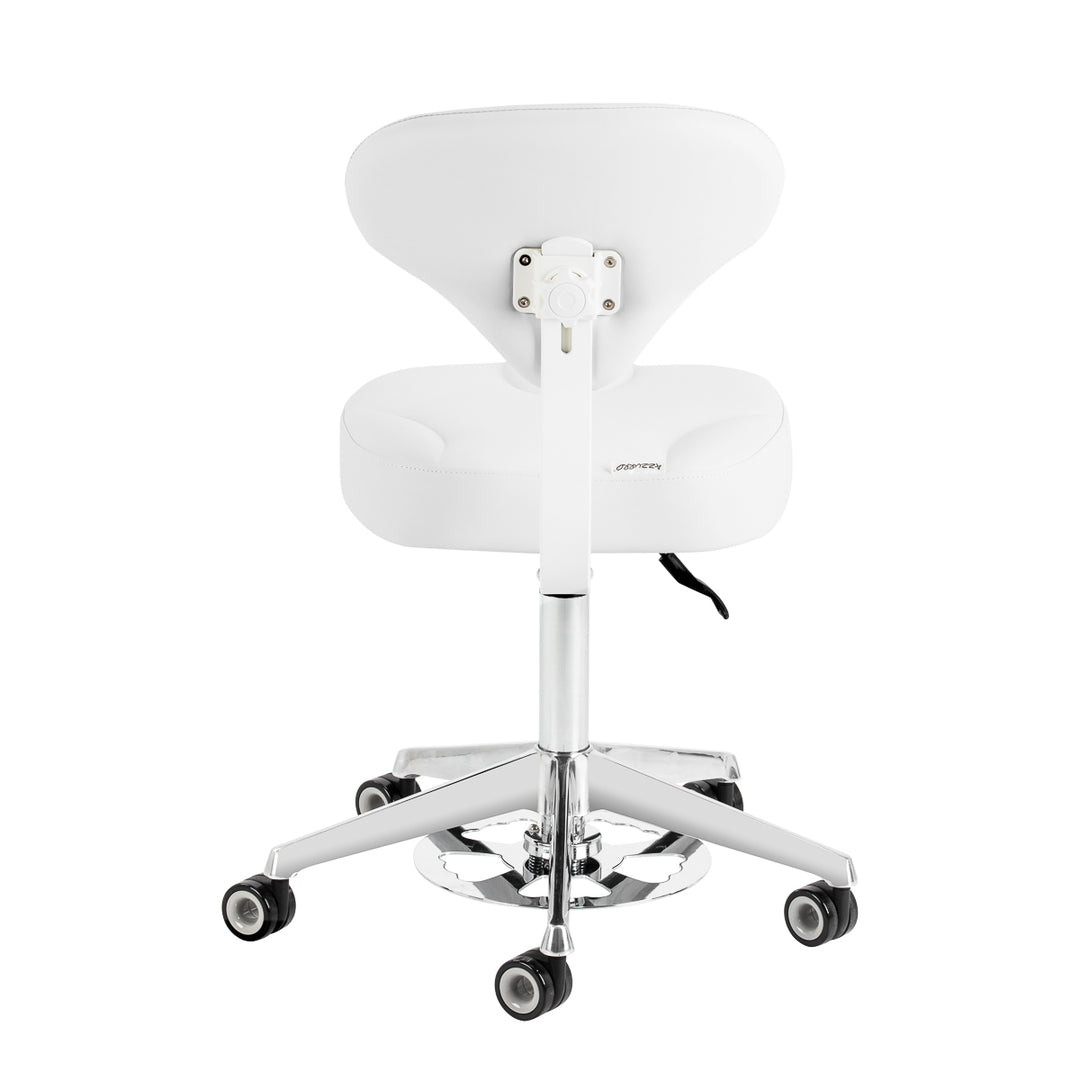Taburete con Ruedas y Respaldo Azzurro 156F Bump-Up Blanco Nieve - imagen 3