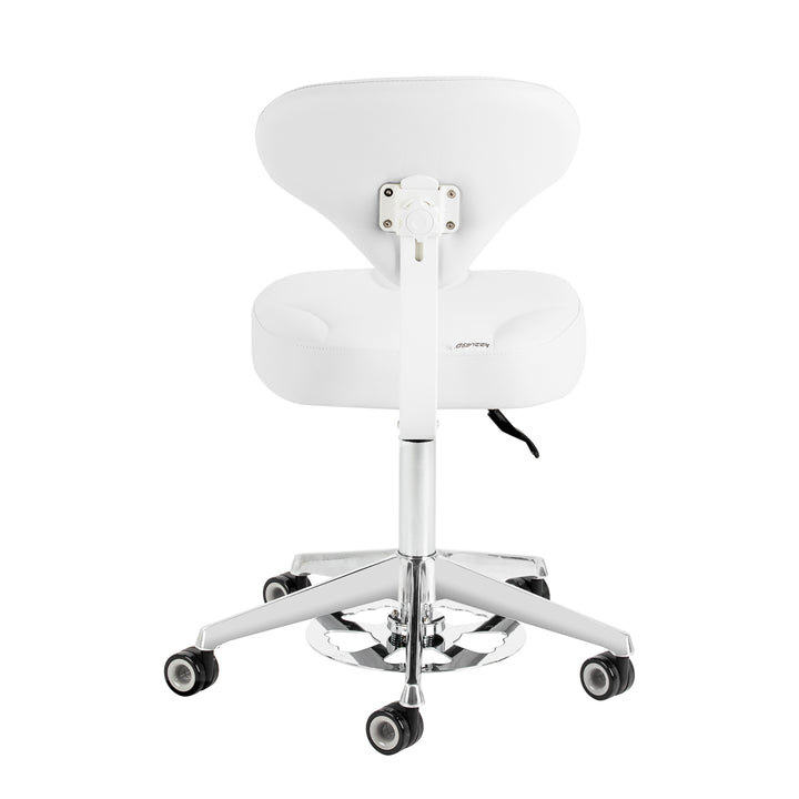 Taburete con Ruedas y Respaldo Azzurro 156F Bump-Up Blanco Nieve - imagen 3