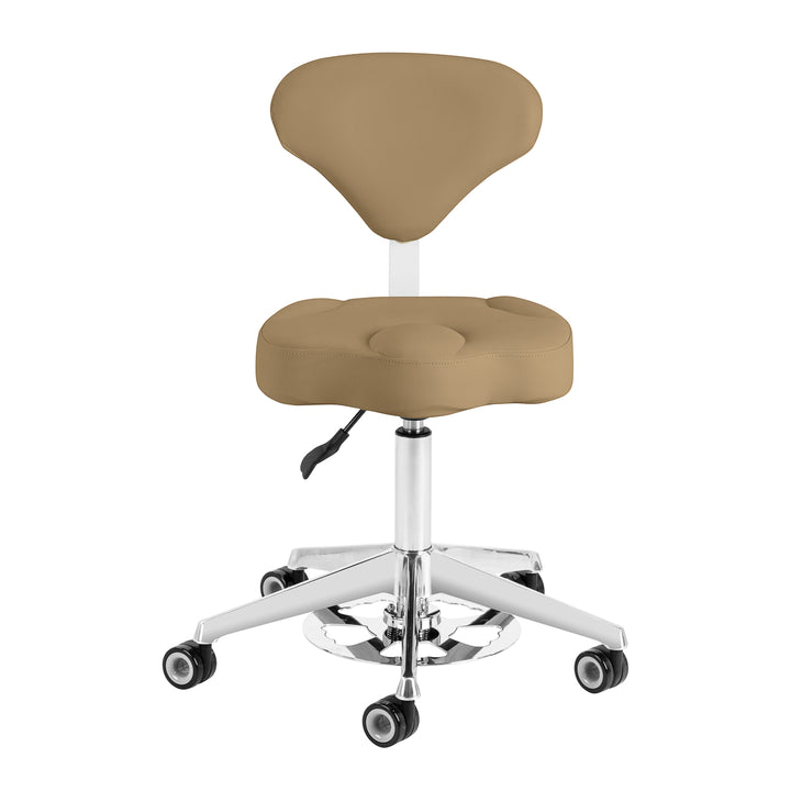 Taburete con Ruedas y Respaldo Azzurro 156F Bump-Up Beige - imagen 2