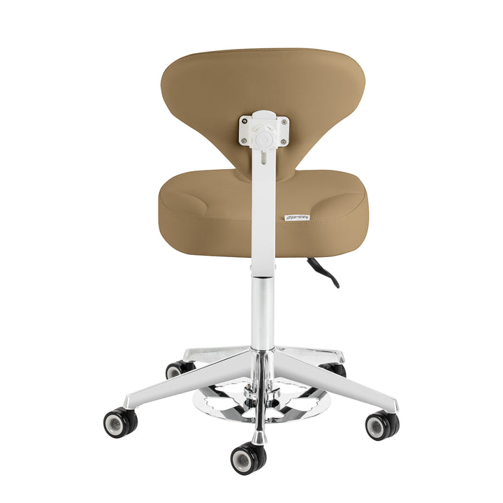 Taburete con Ruedas y Respaldo Azzurro 156F Bump-Up Beige - imagen 3