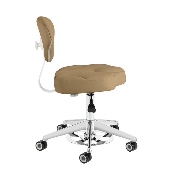 Taburete con Ruedas y Respaldo Azzurro 156F Bump-Up Beige - imagen 4