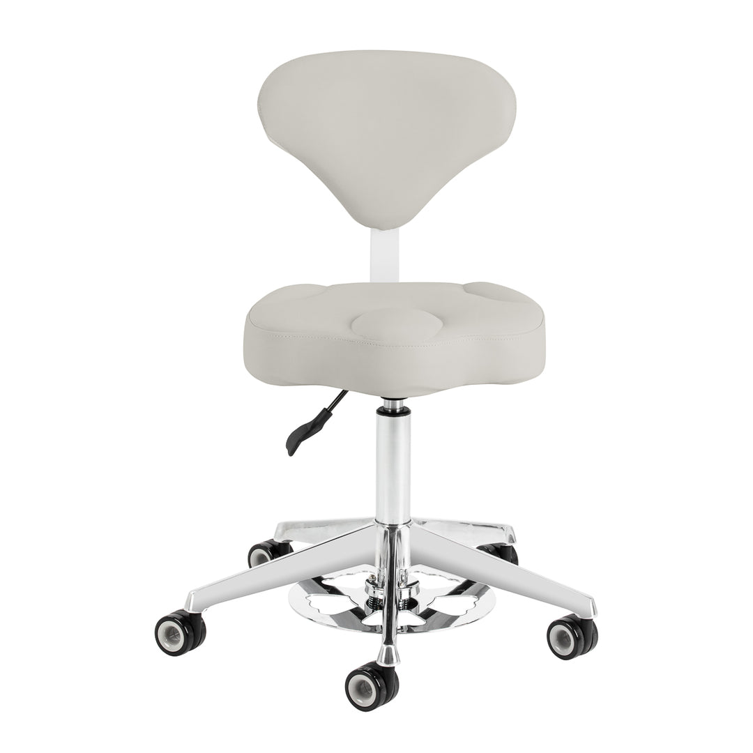 Taburete con Ruedas y Respaldo Azzurro 156F Bump-Up Gris - imagen 2