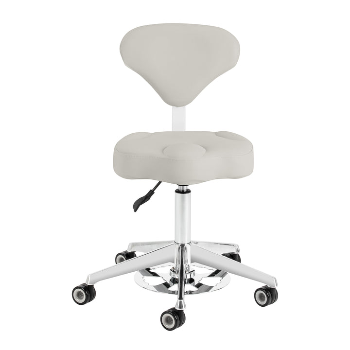 Taburete con Ruedas y Respaldo Azzurro 156F Bump-Up Gris - imagen 2