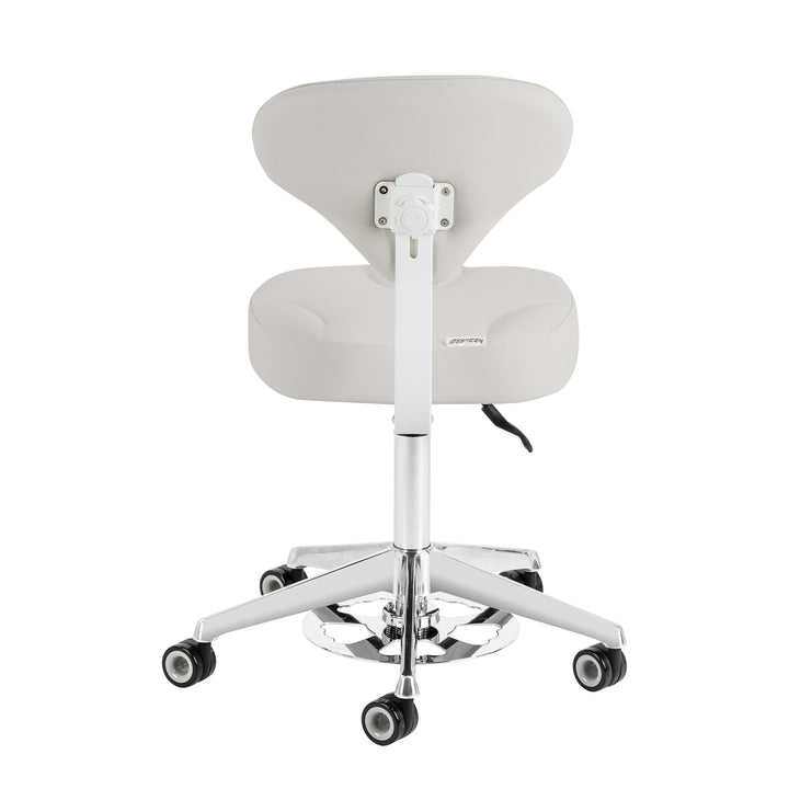 Taburete con Ruedas y Respaldo Azzurro 156F Bump-Up Gris - imagen 3