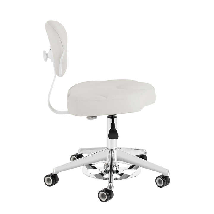 Taburete con Ruedas y Respaldo Azzurro 156F Bump-Up Gris - imagen 4