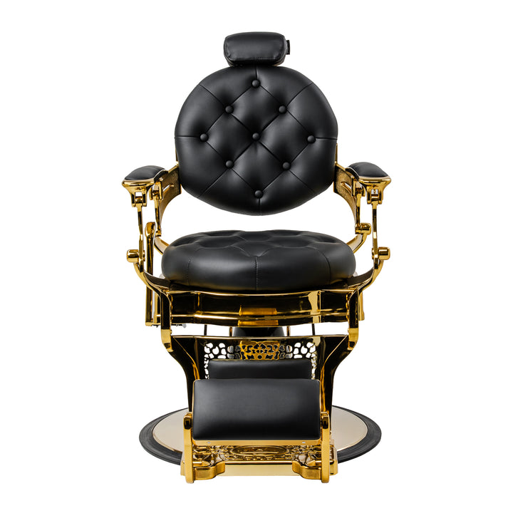 Sillón de Barberia Gabbiano Niccolo Negro-Oro - imagen 2