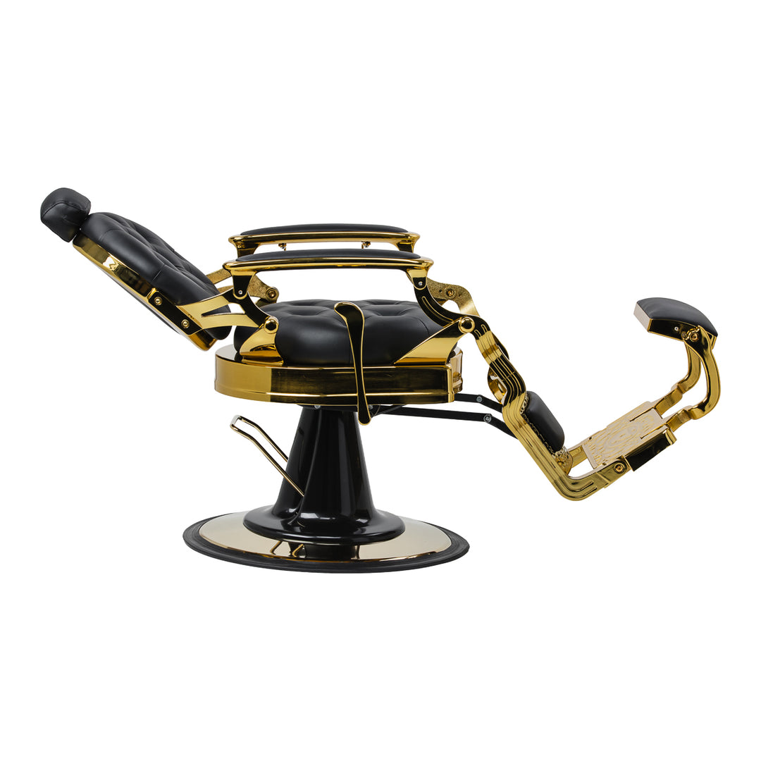 Sillón de Barberia Gabbiano Niccolo Negro-Oro - imagen 5