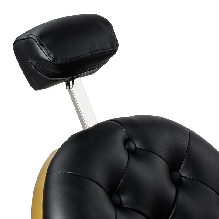 Sillón de Barberia Gabbiano Niccolo Negro-Oro - imagen 11
