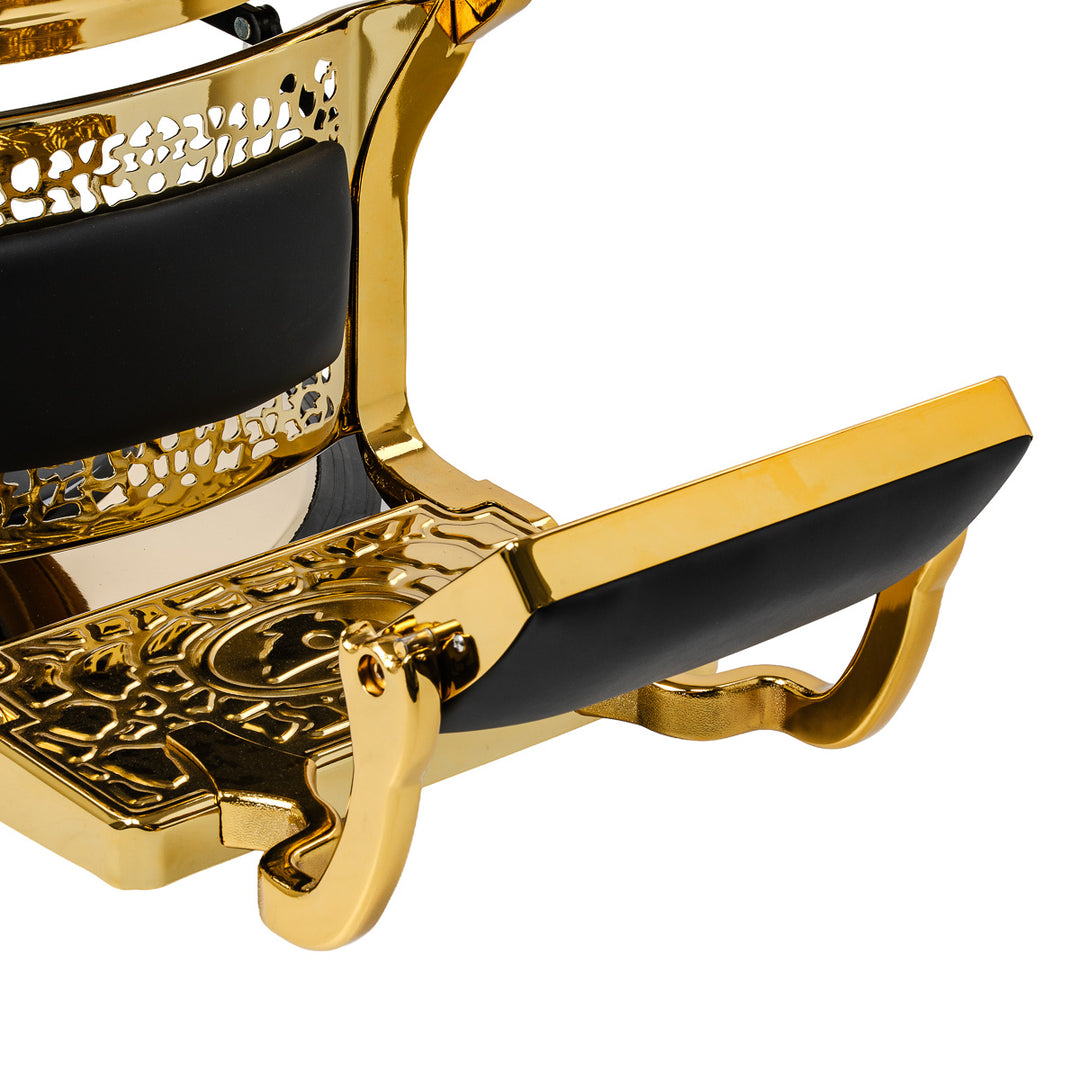 Sillón de Barberia Gabbiano Niccolo Negro-Oro - imagen 12