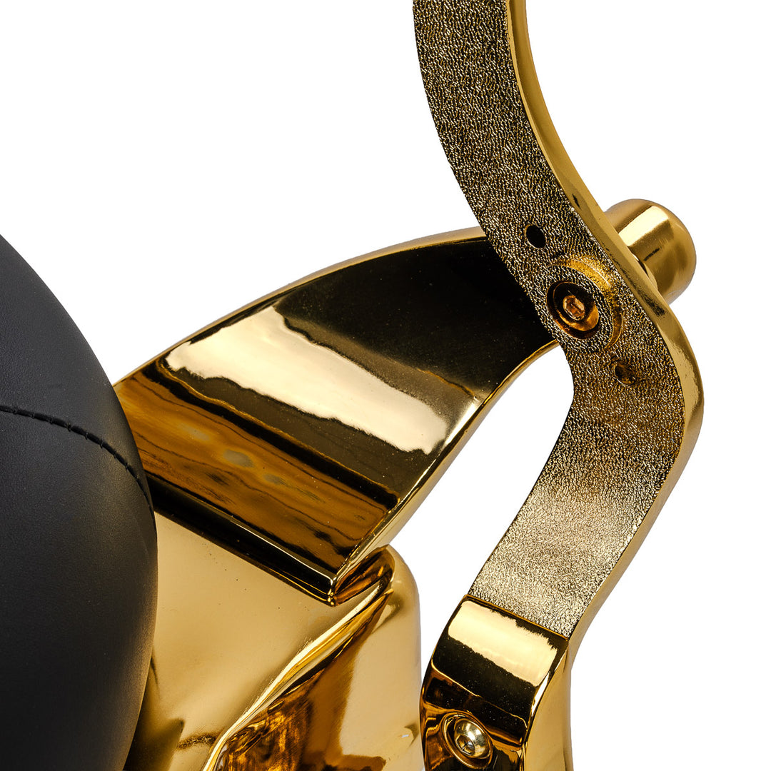 Sillón de Barberia Gabbiano Niccolo Negro-Oro - imagen 16