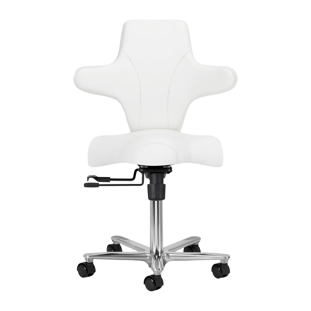 Taburete con Ruedas y Respaldo Azzurro Special 152 Blanco nieve - imagen 2