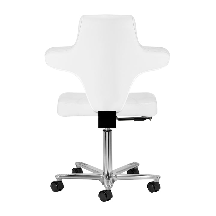Taburete con Ruedas y Respaldo Azzurro Special 152 Blanco nieve - imagen 3