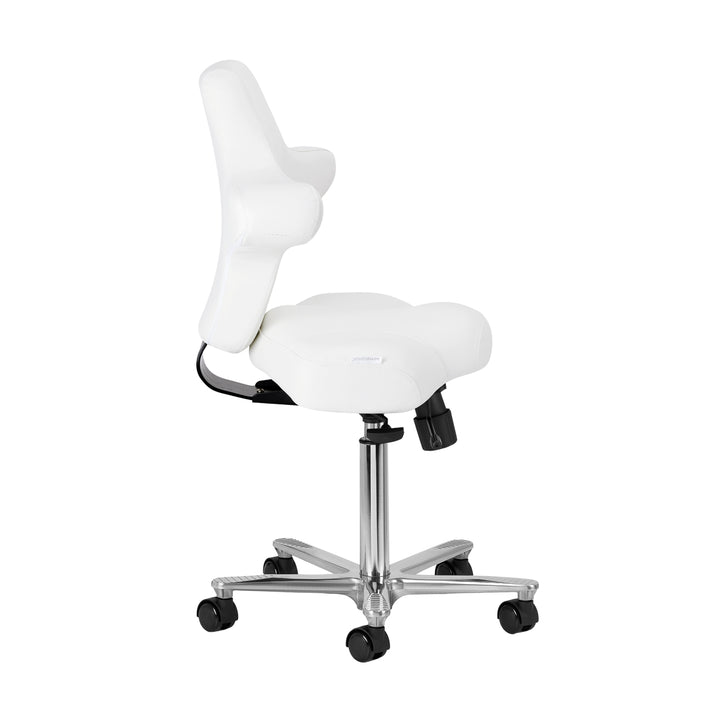 Taburete con Ruedas y Respaldo Azzurro Special 152 Blanco nieve - imagen 4
