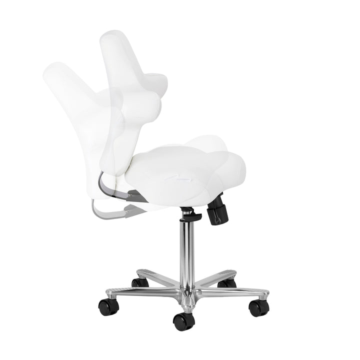 Taburete con Ruedas y Respaldo Azzurro Special 152 Blanco nieve - imagen 6