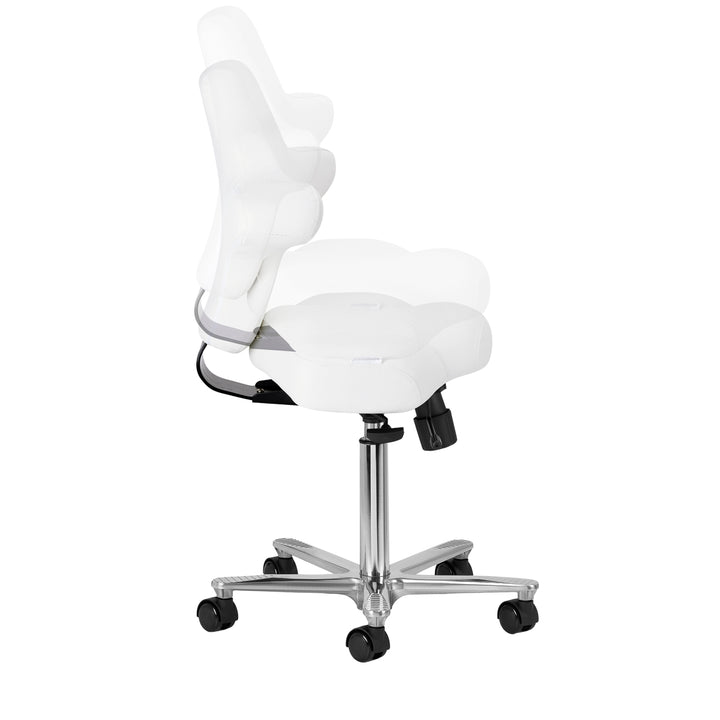 Taburete con Ruedas y Respaldo Azzurro Special 152 Blanco nieve - imagen 7