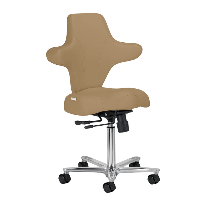 Taburete con Ruedas y Respaldo Azzurro Special 152 Beige