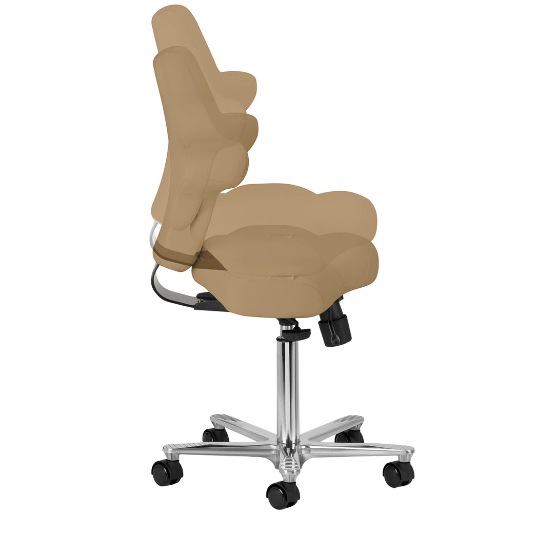 Taburete con Ruedas y Respaldo Azzurro Special 152 Beige - imagen 7