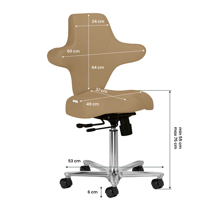 Taburete con Ruedas y Respaldo Azzurro Special 152 Beige - imagen 10