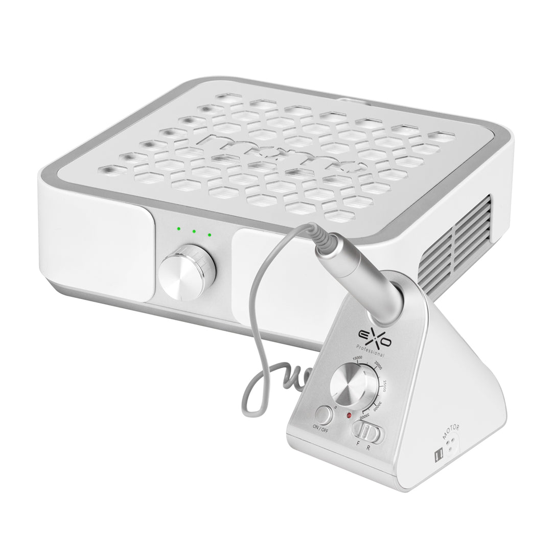 Torno para Uñas Exo Silent SX7 con Aspirador Momo P30 Blanco