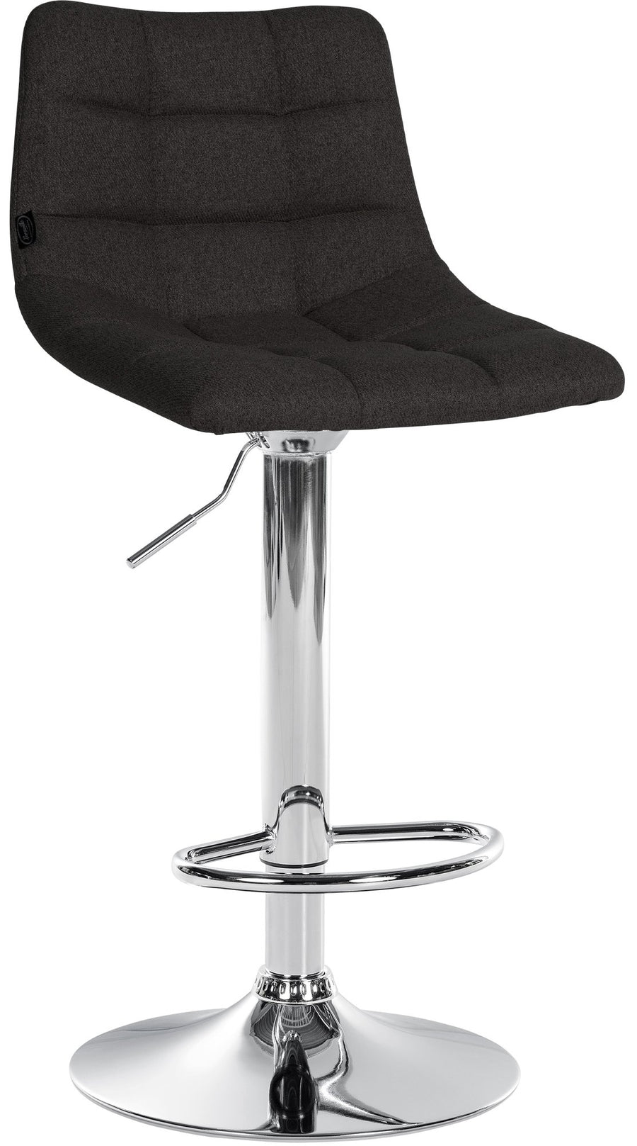 Taburete de Bar con Respaldo 107 Tela Negro