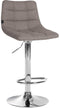 Taburete de Bar con Respaldo 107 Tela Gris