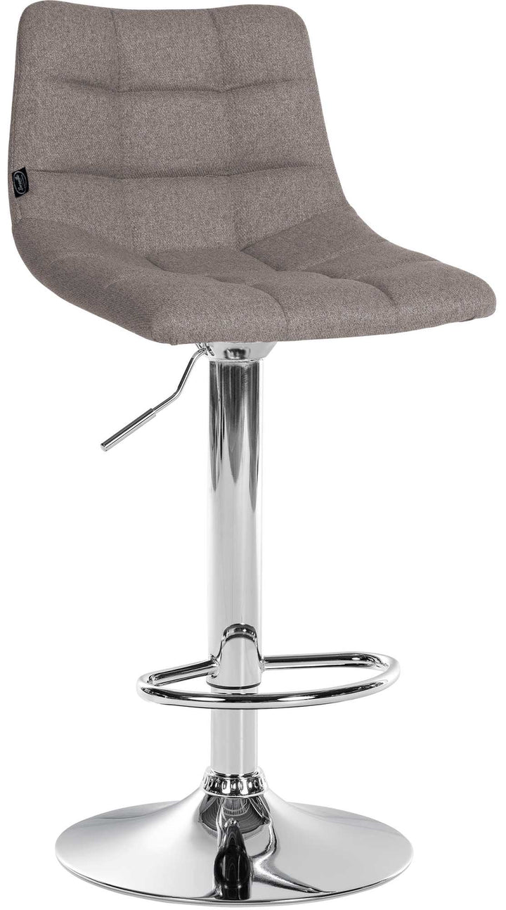 Taburete de Bar con Respaldo 107 Tela Gris