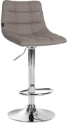 Taburete de Bar con Respaldo 107 Tela Gris