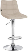 Taburete de Bar con Respaldo 107 Tela Crema