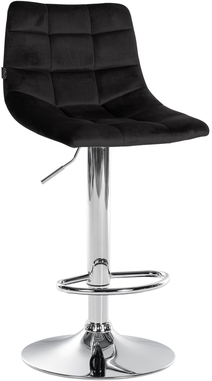 Taburete de Bar con Respaldo 107 Terciopelo Negro
