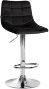 Taburete de Bar con Respaldo 107 Terciopelo Negro