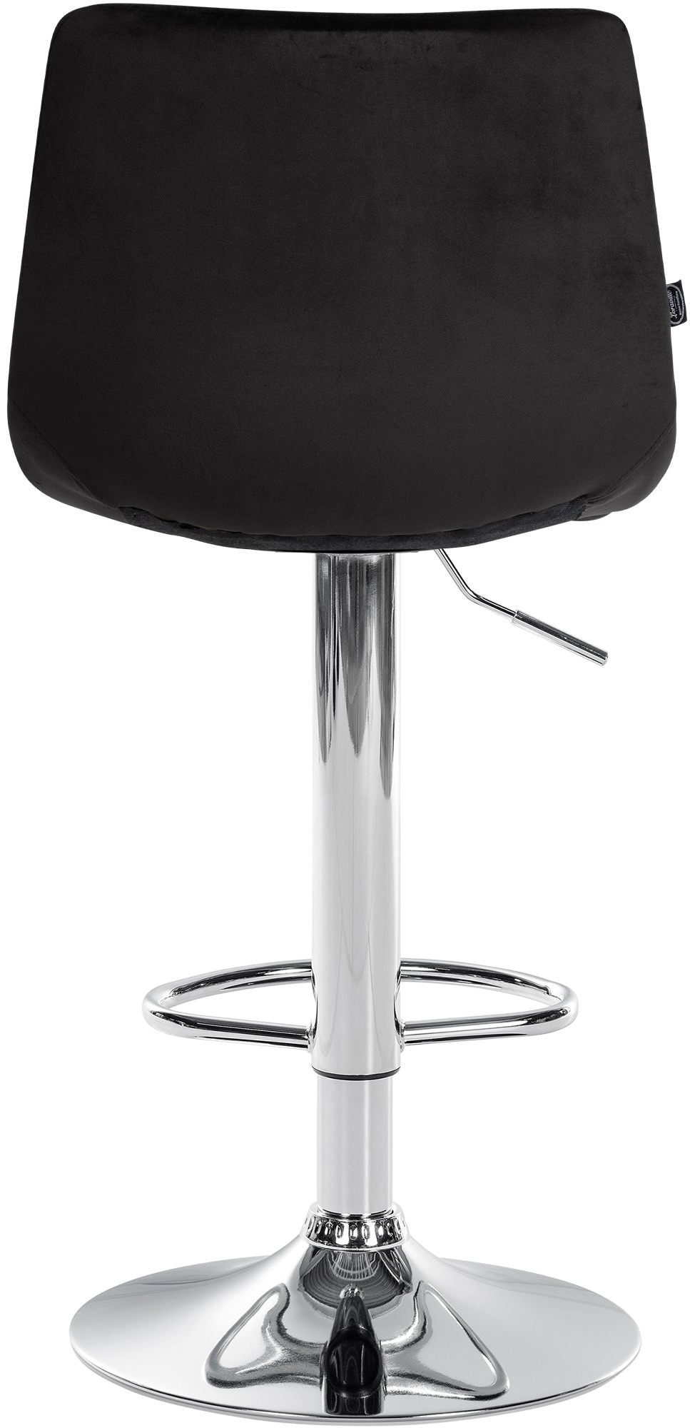 Taburete de Bar con Respaldo 107 Terciopelo Negro - imagen 6