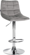 Taburete de Bar con Respaldo 107 Terciopelo Gris