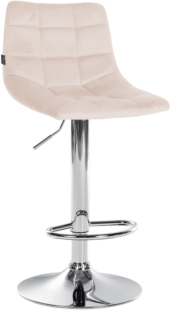 Taburete de Bar con Respaldo 107 Terciopelo Beige