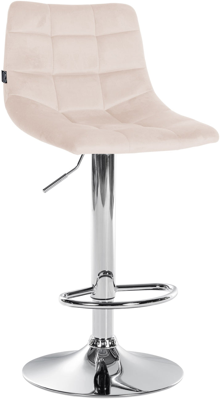 Taburete de Bar con Respaldo 107 Terciopelo Beige