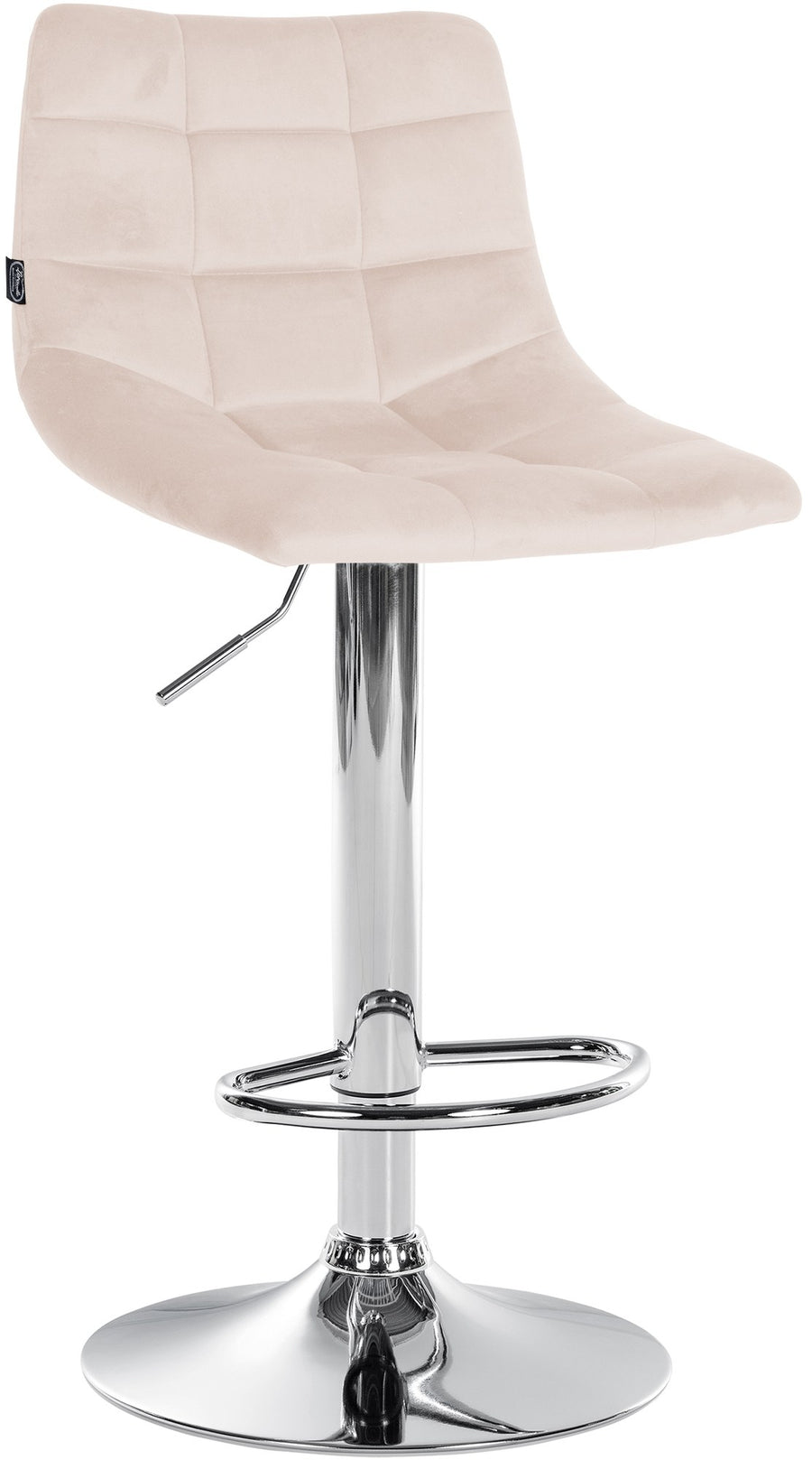 Taburete de Bar con Respaldo 107 Terciopelo Beige