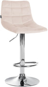 Taburete de Bar con Respaldo 107 Terciopelo Beige