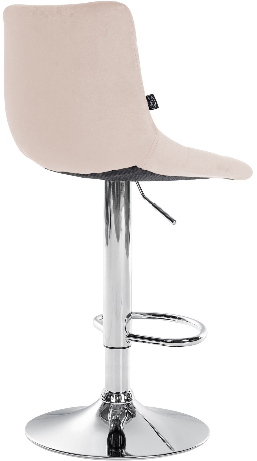 Taburete de Bar con Respaldo 107 Terciopelo Beige - imagen 5