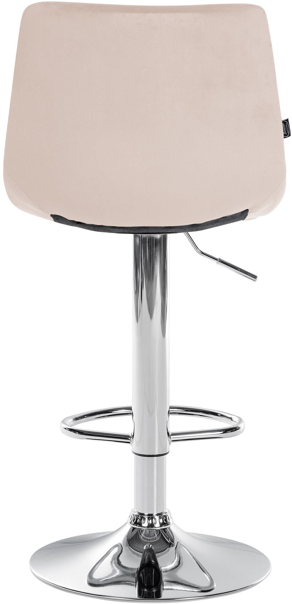 Taburete de Bar con Respaldo 107 Terciopelo Beige - imagen 6