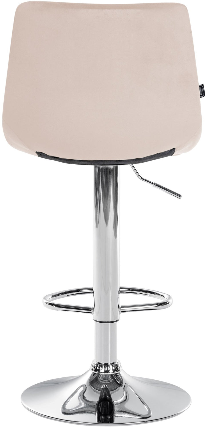 Taburete de Bar con Respaldo 107 Terciopelo Beige - imagen 6