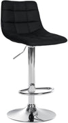 Taburete de Bar con Respaldo 107 Polipiel Negro