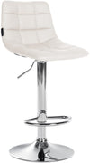 Taburete de Bar con Respaldo 107 Polipiel Blanco