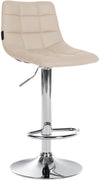Taburete de Bar con Respaldo 107 Polipiel Crema