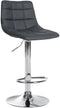 Taburete de Bar con Respaldo 107 Polipiel Gris
